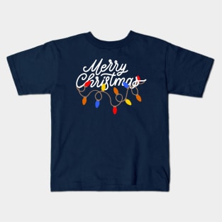 Merry Christmas Lights Kids T-Shirt